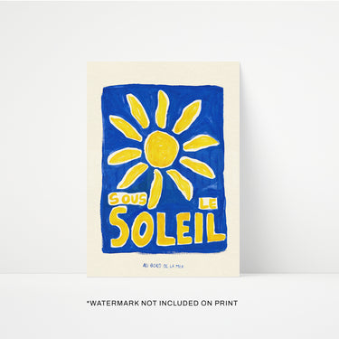 Sous Le Soleil Hand Painted Print