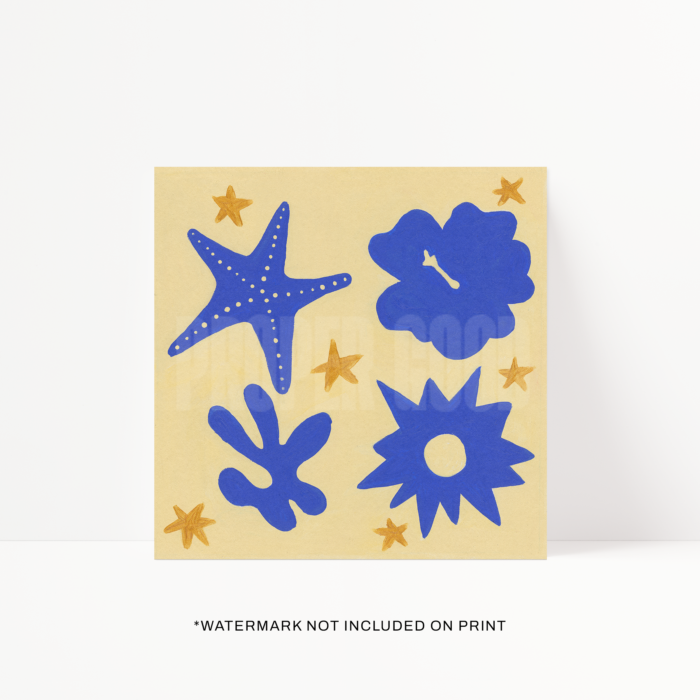 Sea Pattern Hand Painted Art Print