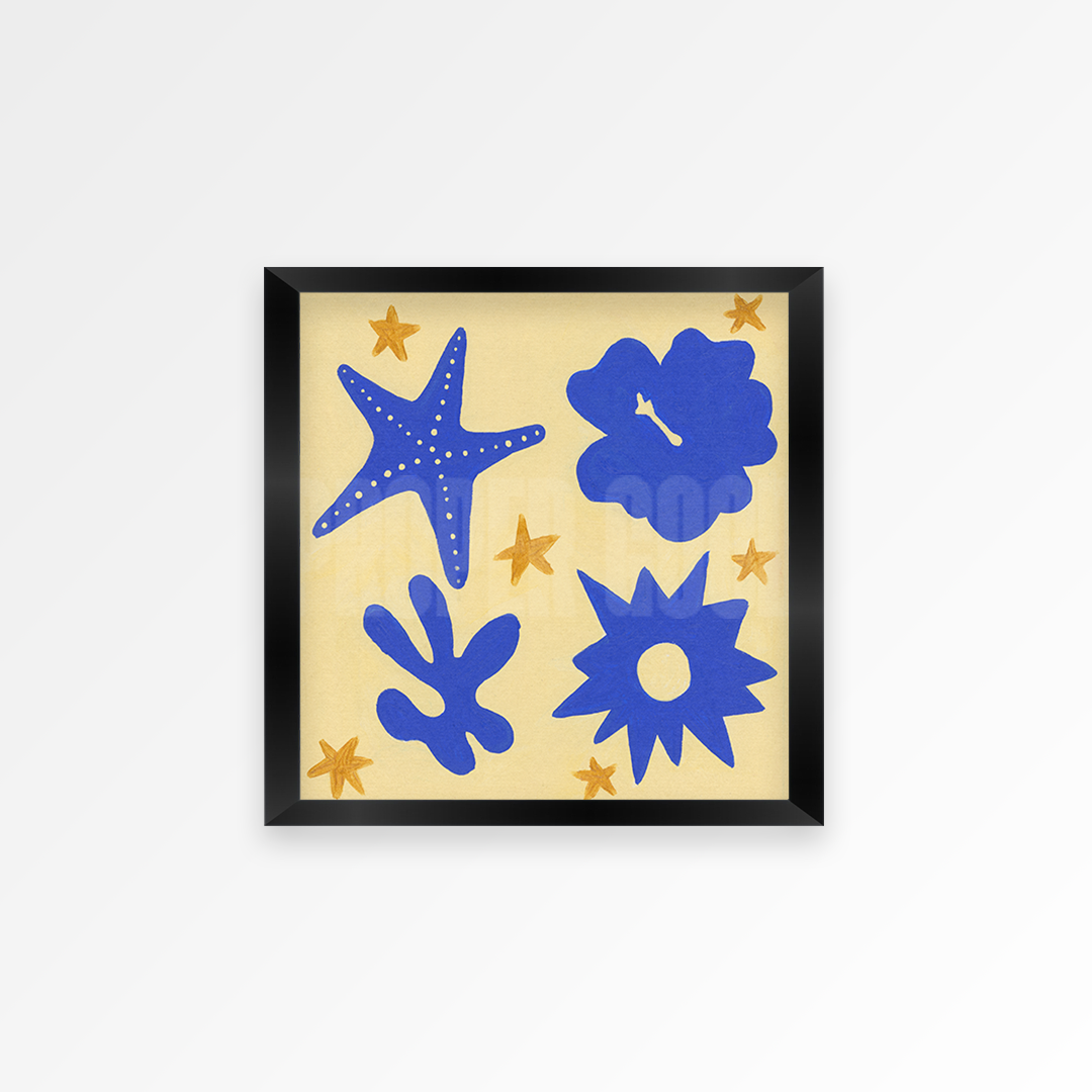 Sea Pattern Hand Painted Art Print