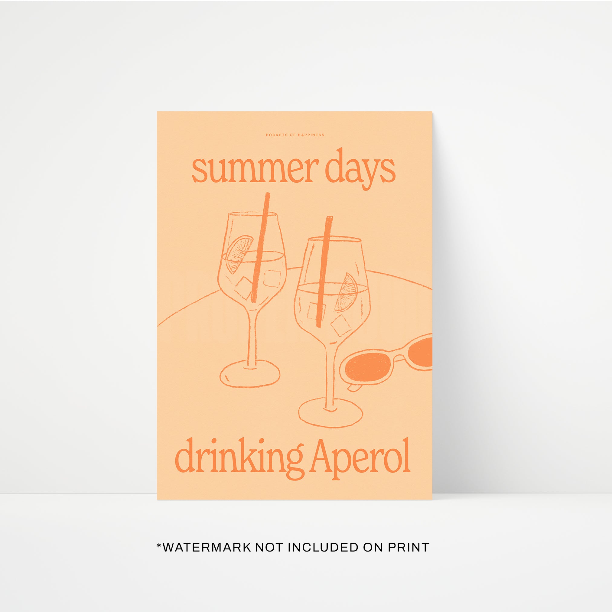 Summer Days Drinking Aperol Print A4 | STUDIO SALE