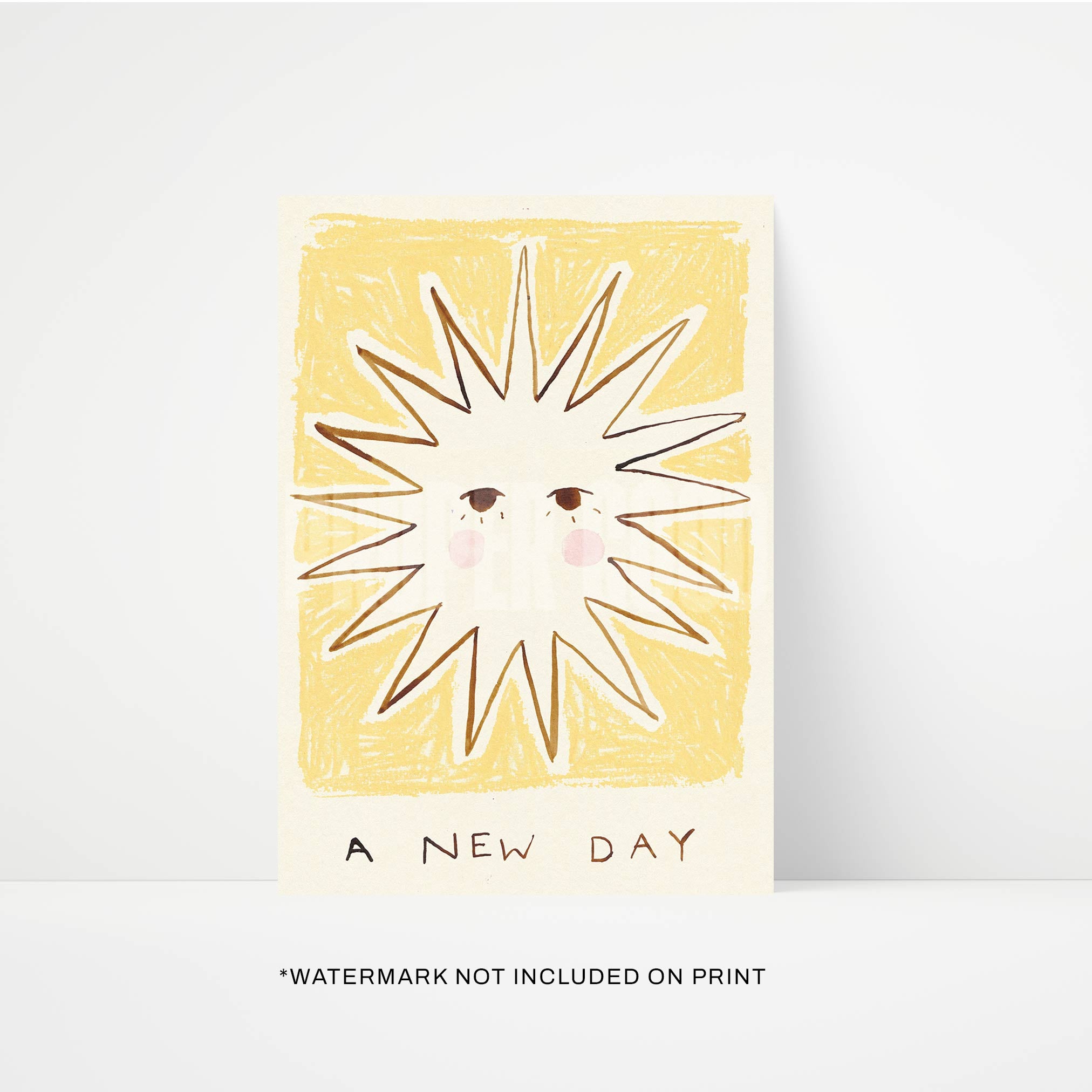A New Day Quote Bedroom Hand Painted Print