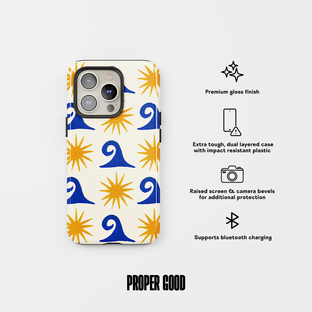 Sun Sea Pattern Tough Phone Case