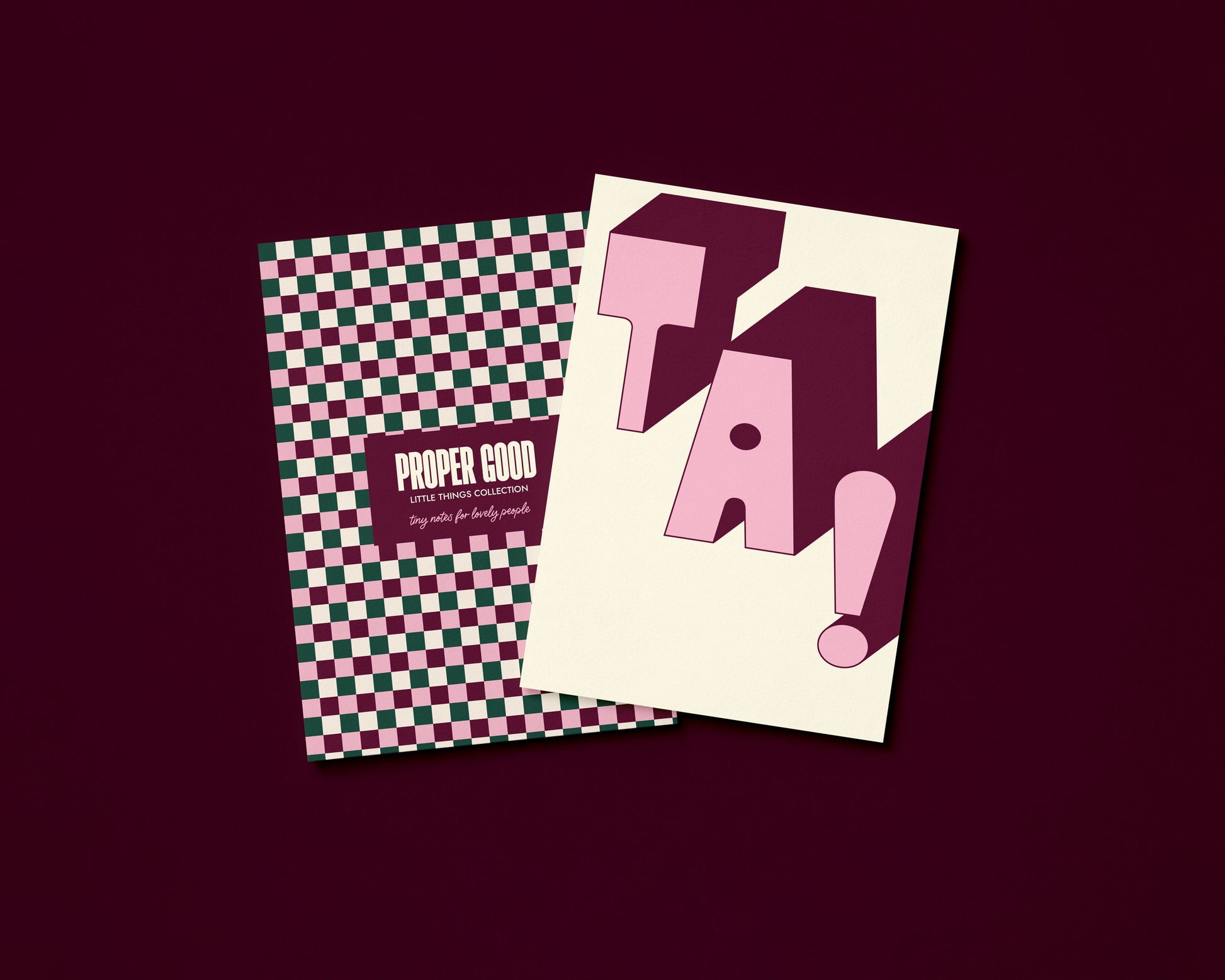 Mini Thank You Greetings Card | Ta!