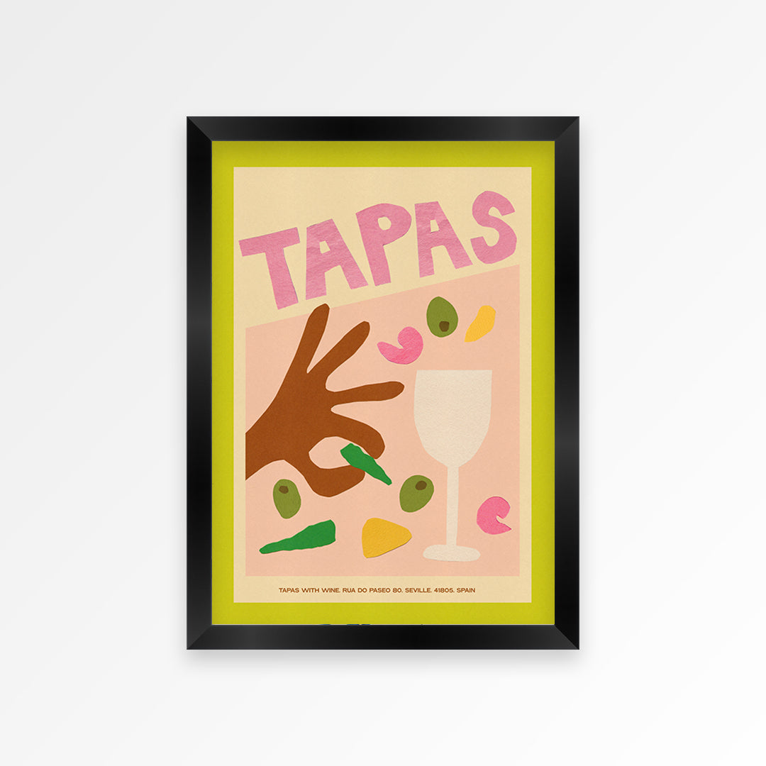 Tapas Hand Collaged Print