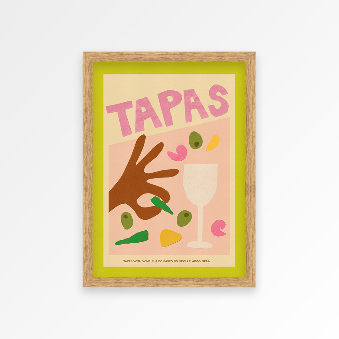 Tapas Hand Collaged Print