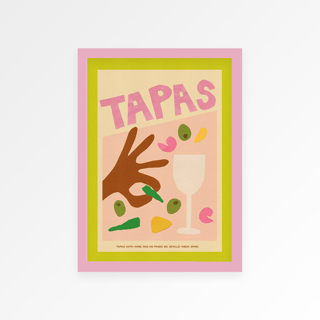 Tapas Hand Collaged Print