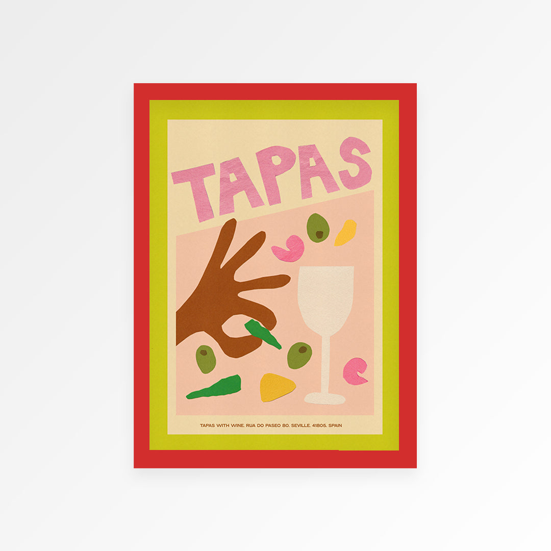 Tapas Hand Collaged Print