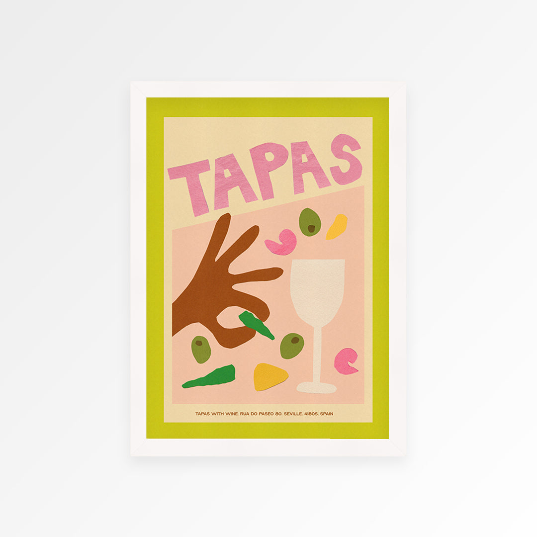 Tapas Hand Collaged Print