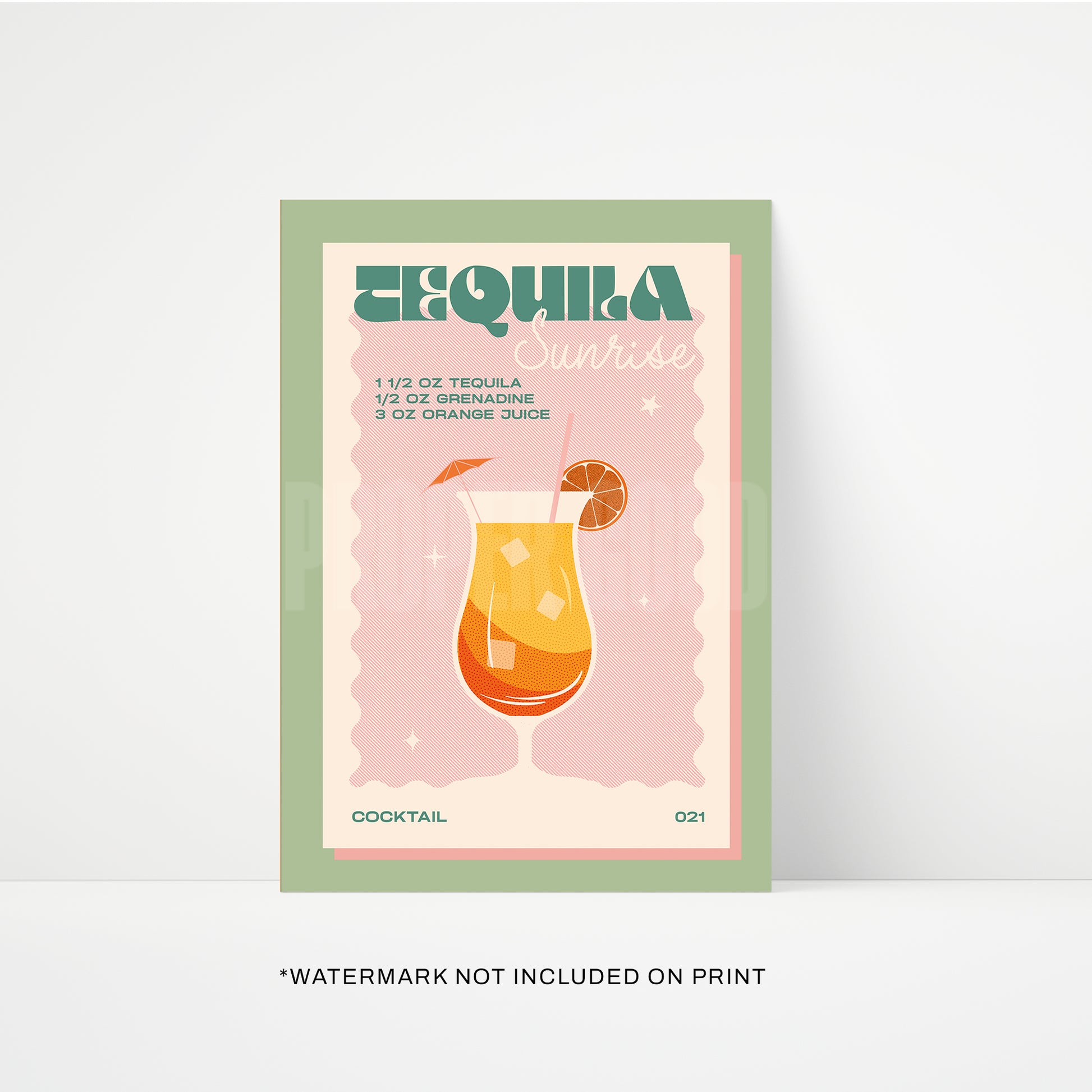 Tequila Sunrise Print