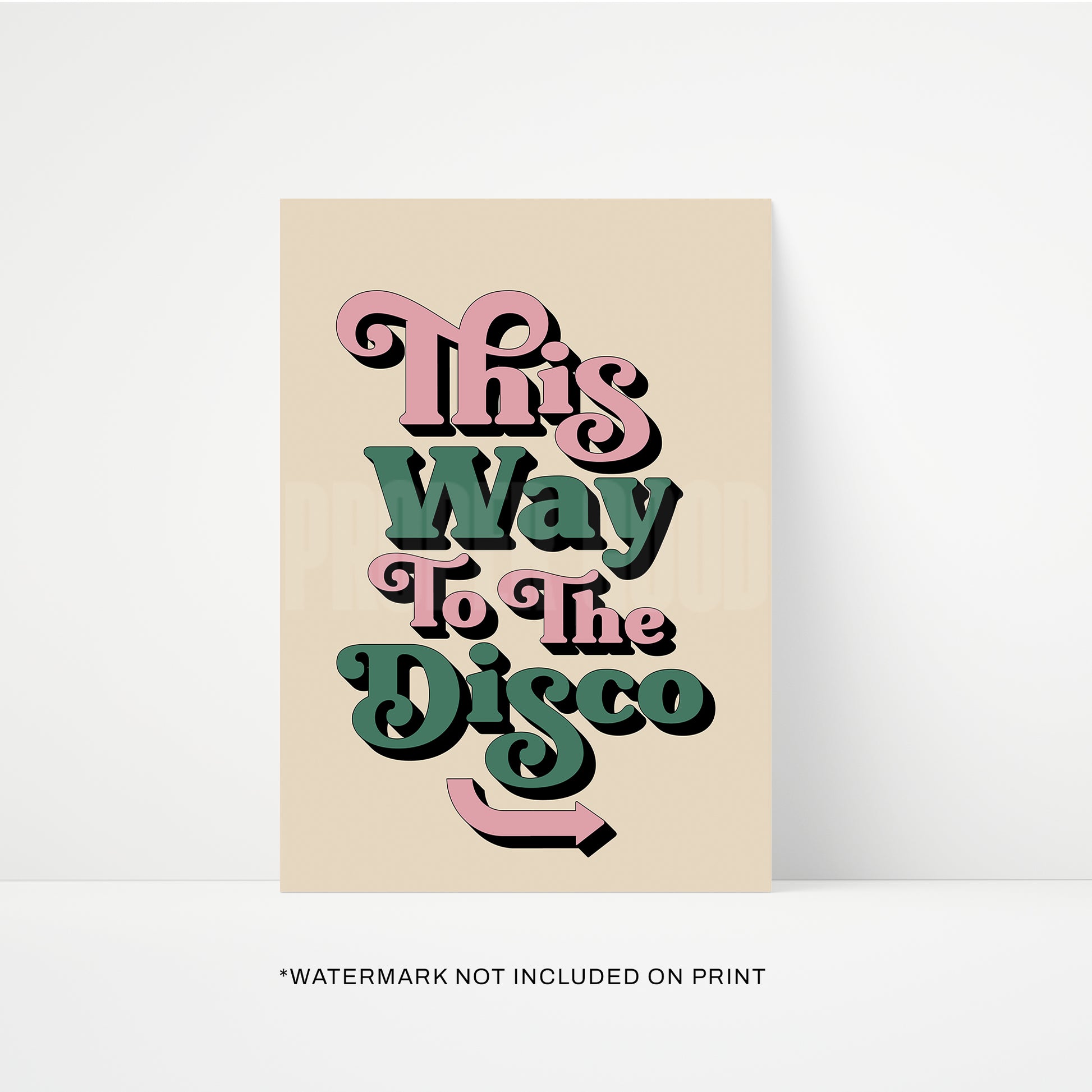 This Way To The Disco Print | STUDIO SALE