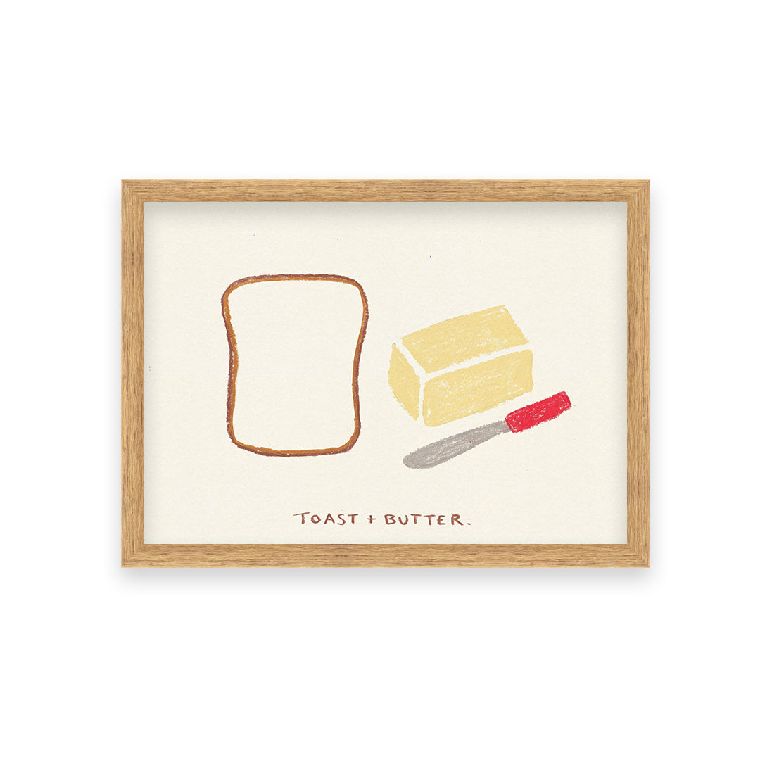 Toast & Butter Quote Hand Painted Print