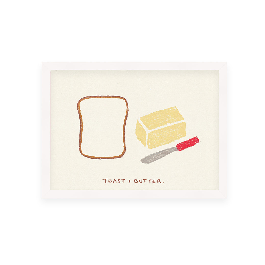 Toast & Butter Quote Hand Painted Print