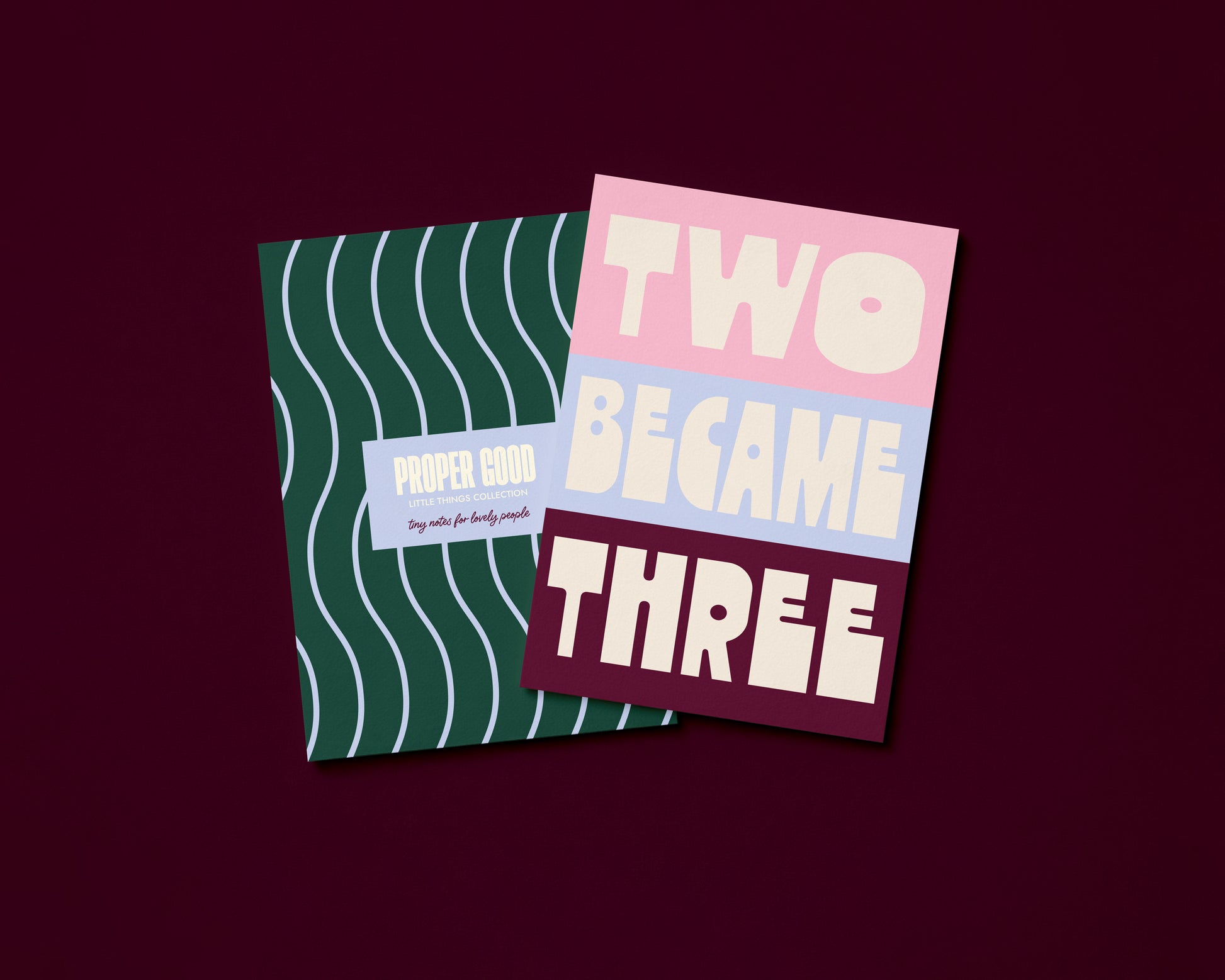 Mini New Baby Greetings Card | Two Became Three