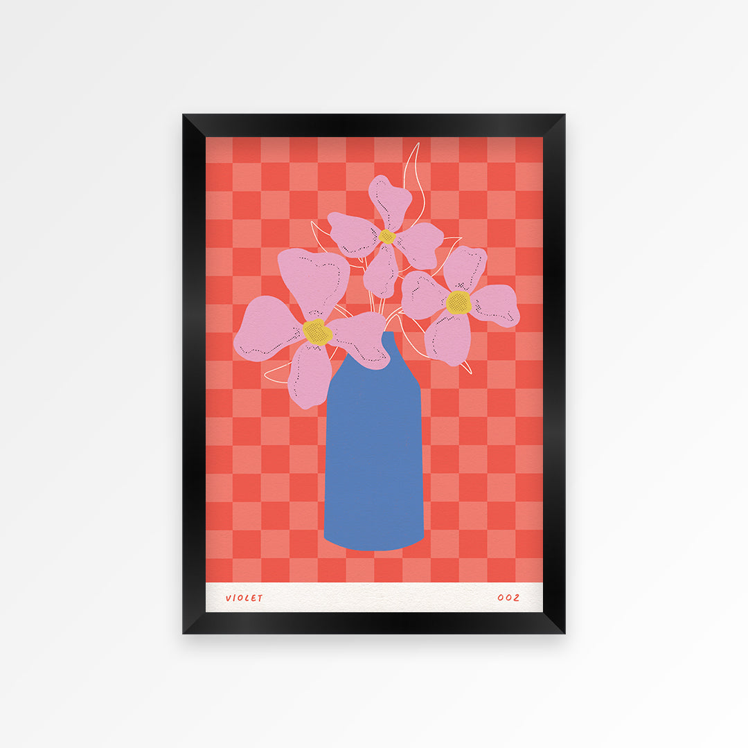 Violet February Birth Flower Print