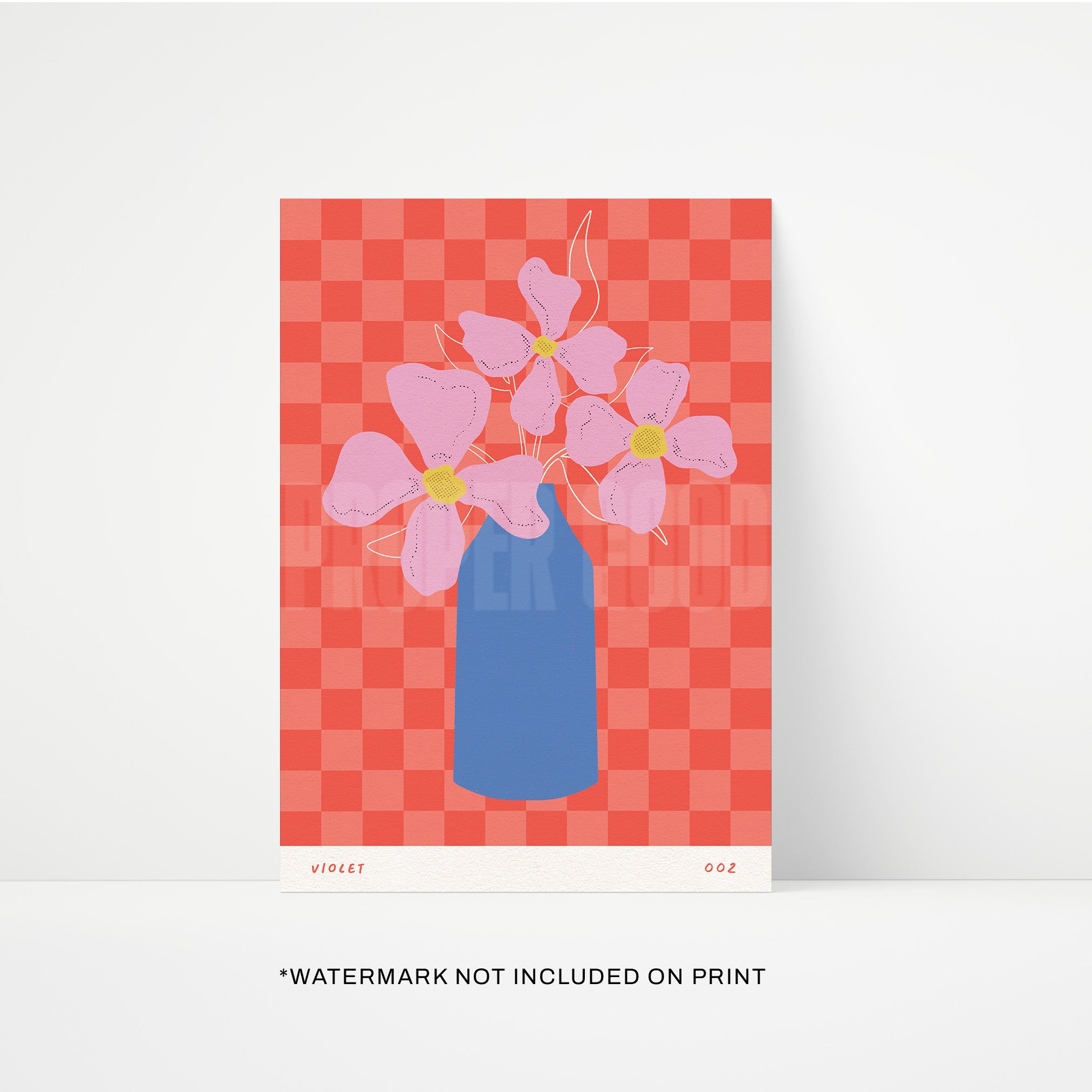 Violet February Birth Flower Print