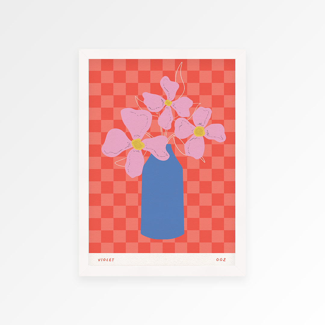 Violet February Birth Flower Print