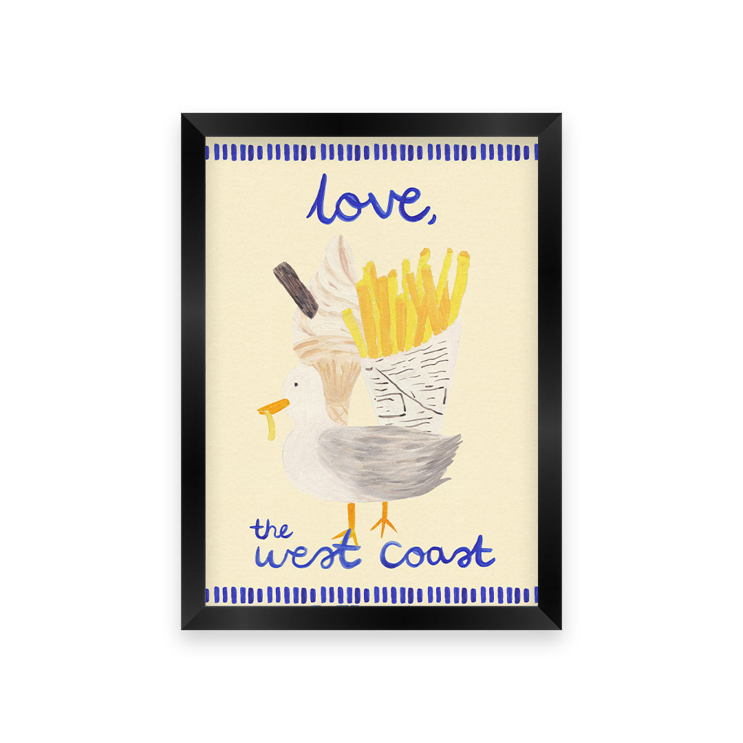 Love, West Coast Seaside Hand Painted Print