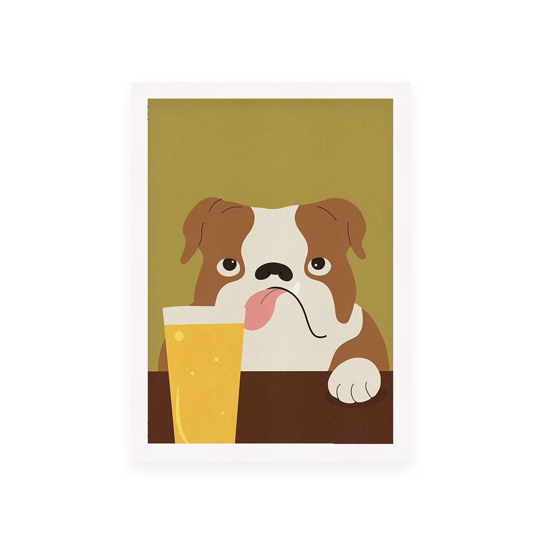 Bulldog Pint Art Print