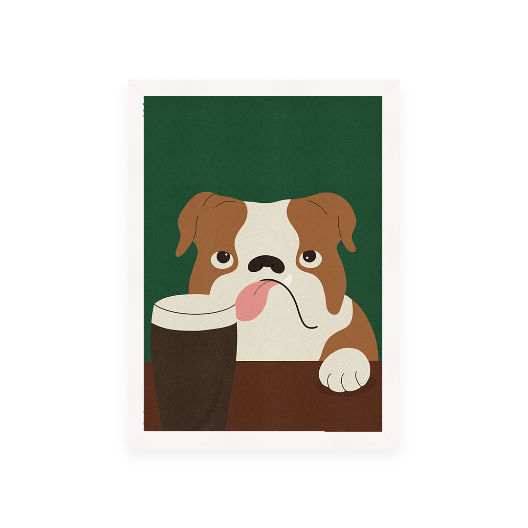 Bulldog Guinness Art Print