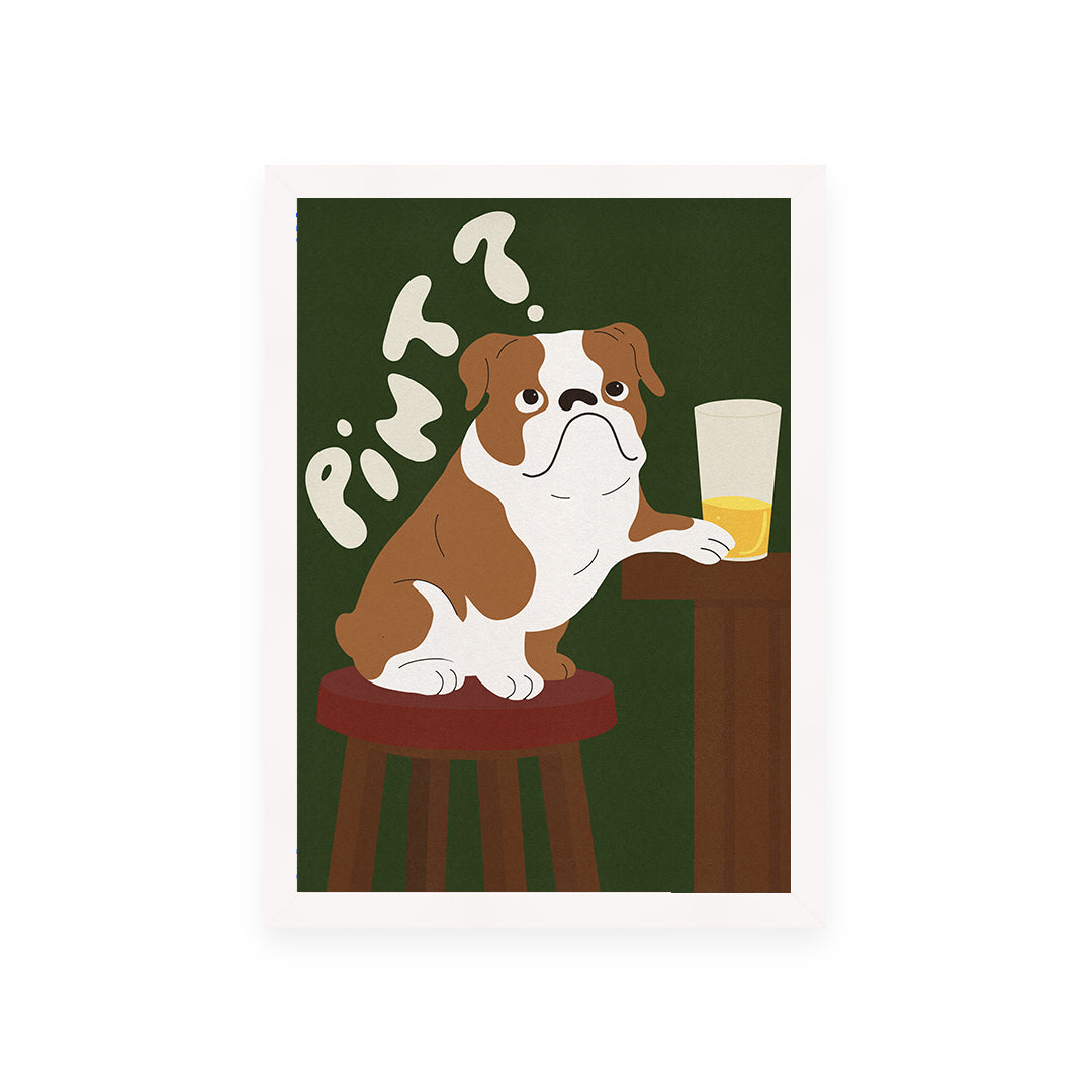 Bulldog Pub & Pint Art Print