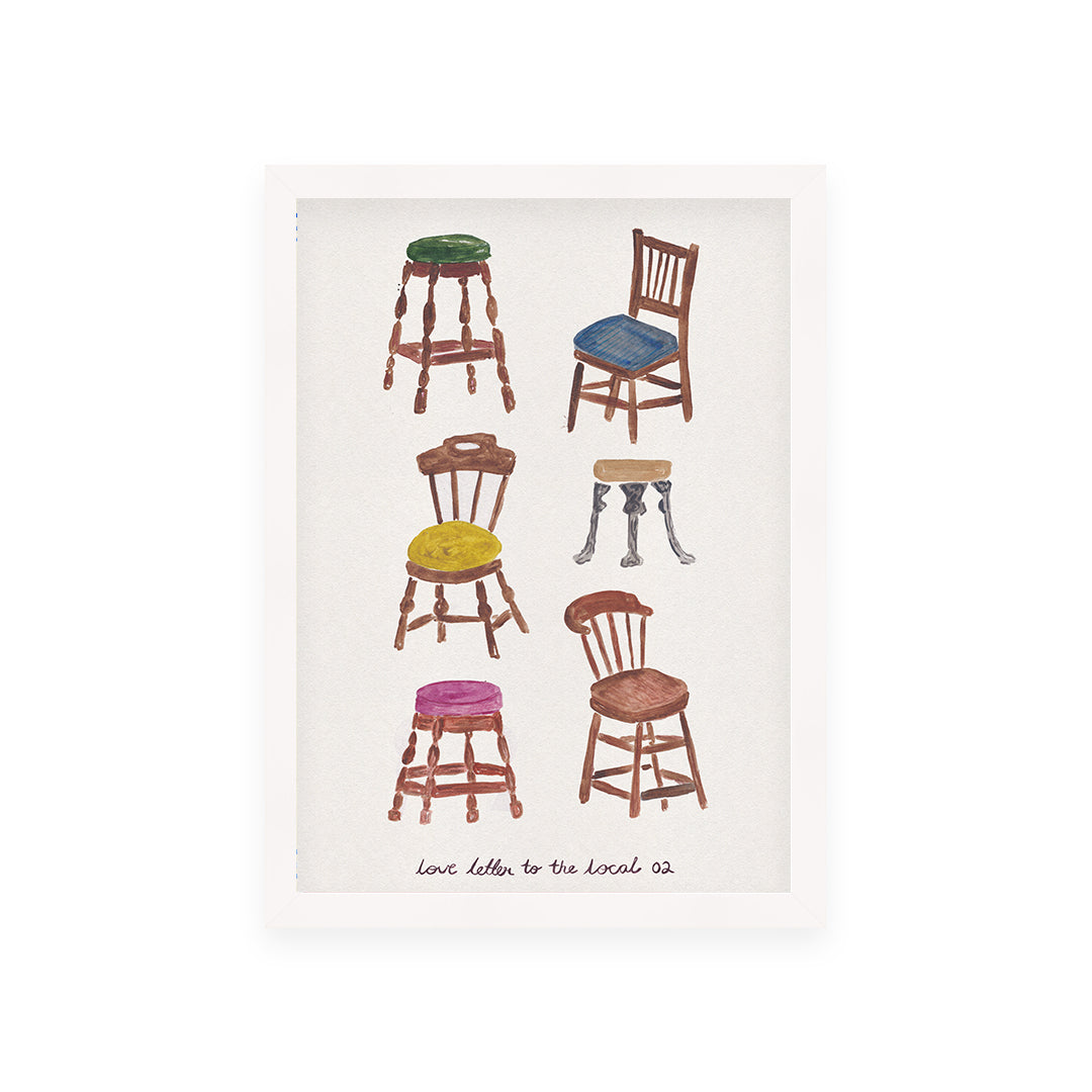 Pub Chairs Art Print