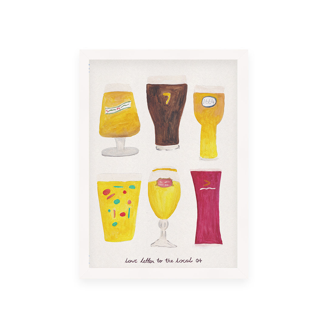 Beers, Pints & Guinness Art Print
