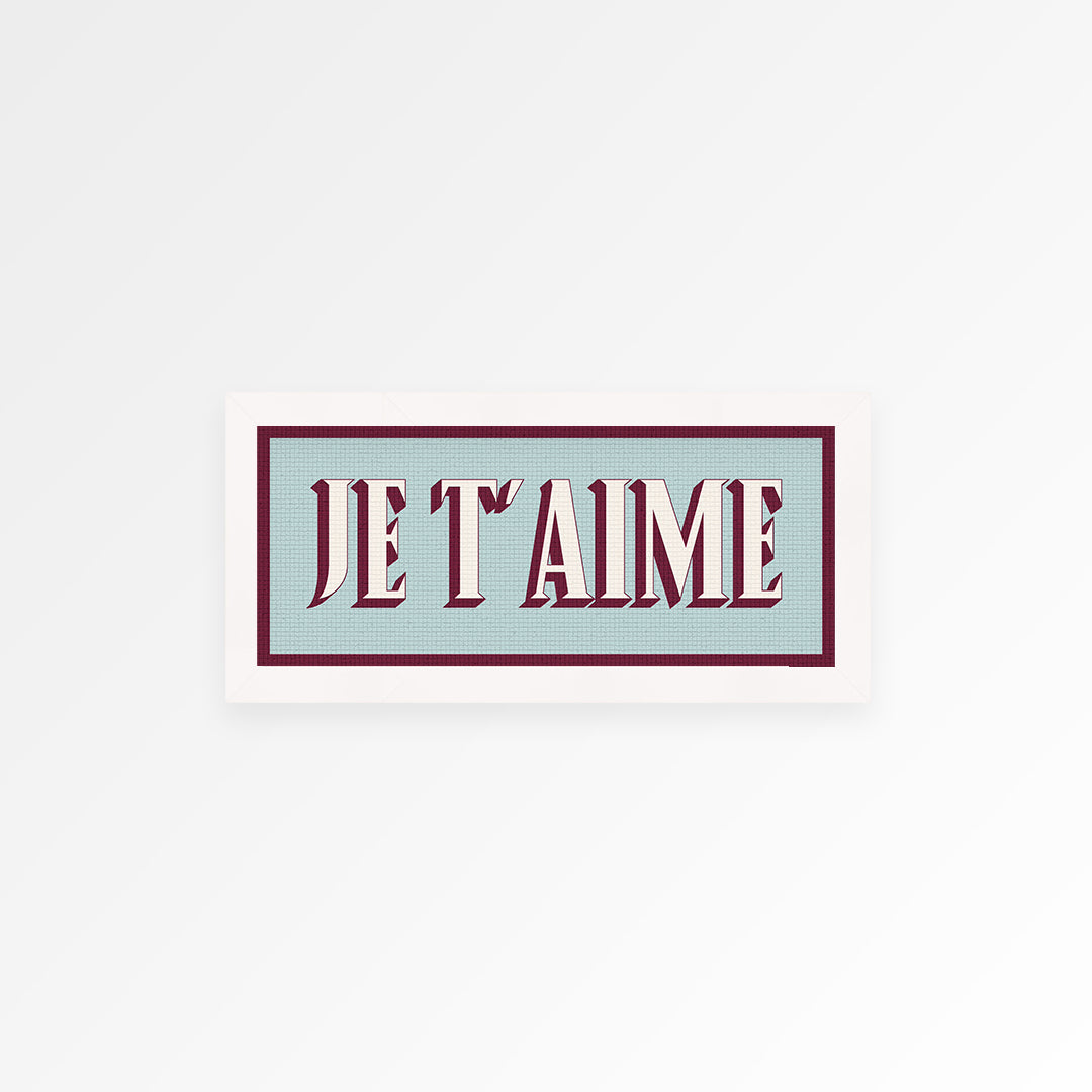 Je T'aime Panoramic Framed Print