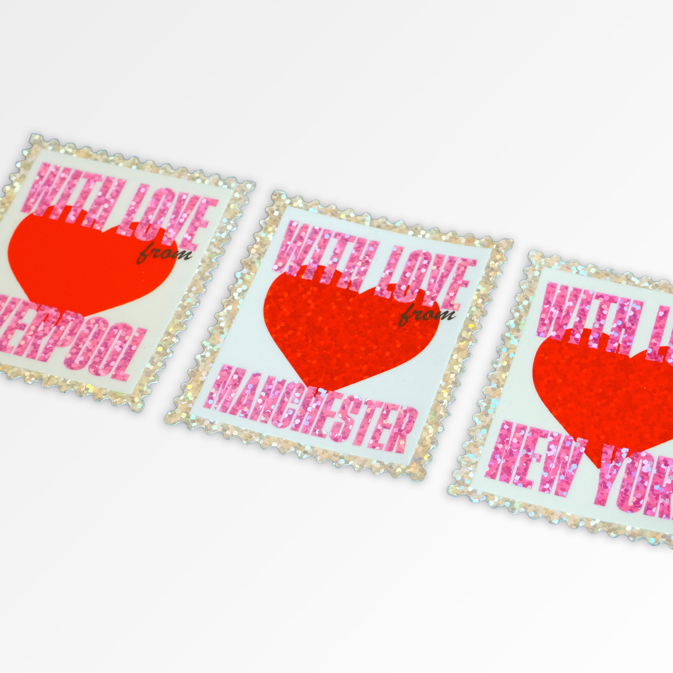 MANCHESTER, LIVERPOOL & NEW YORK WATERPROOF VINYL STICKERS