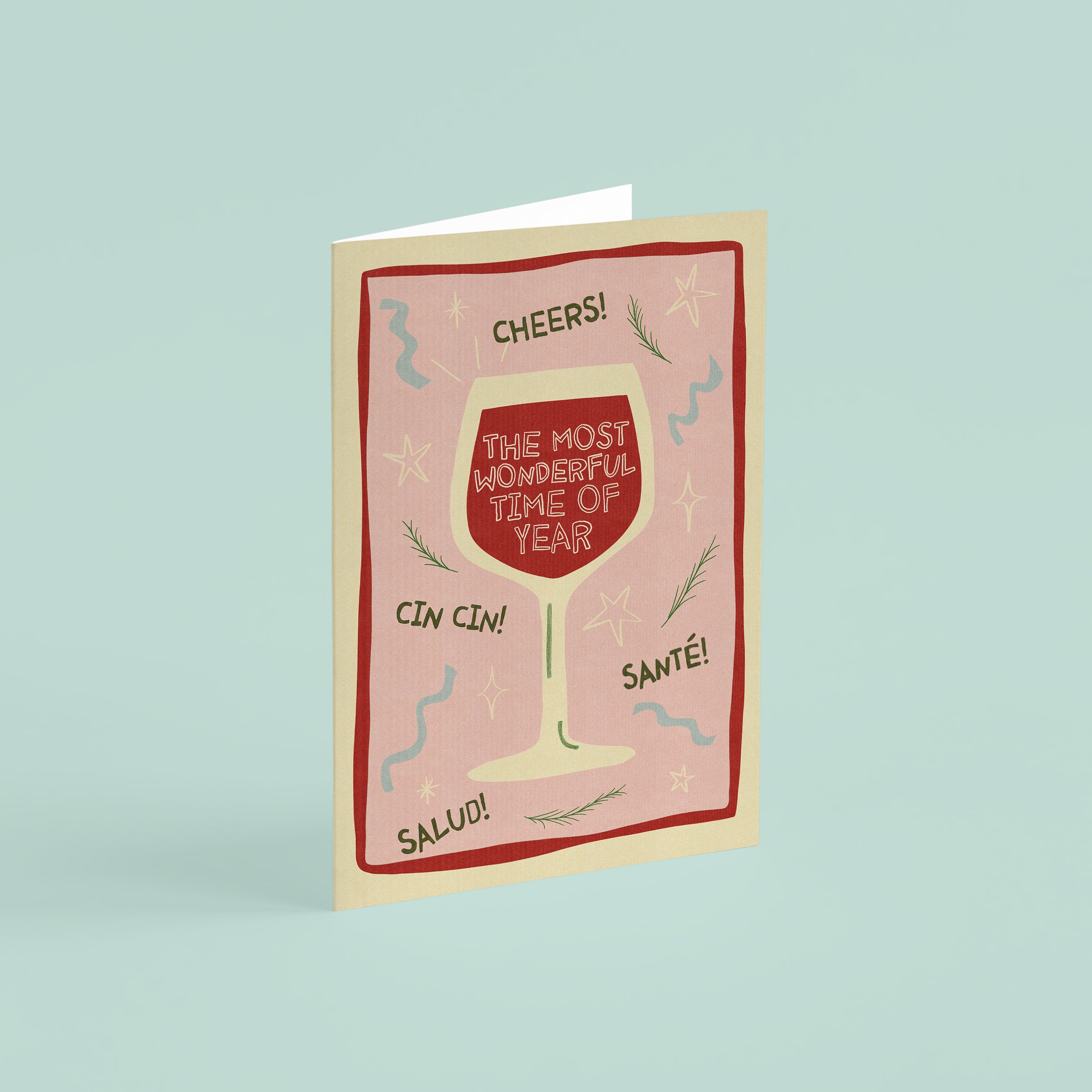 Wine Christmas Card