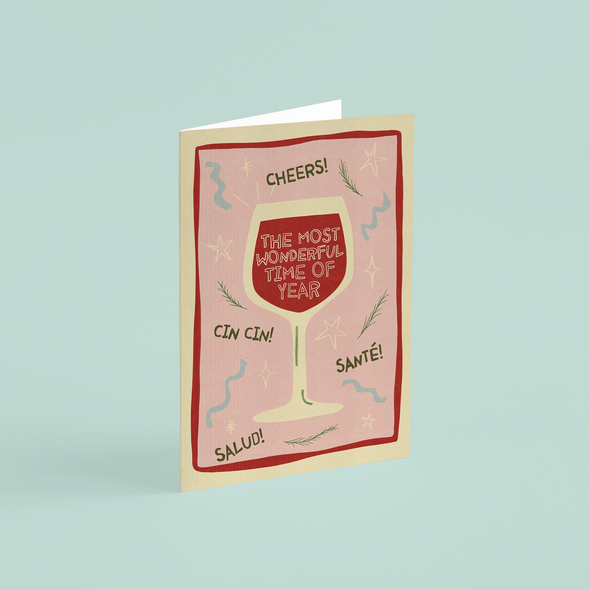 Wine Christmas Card