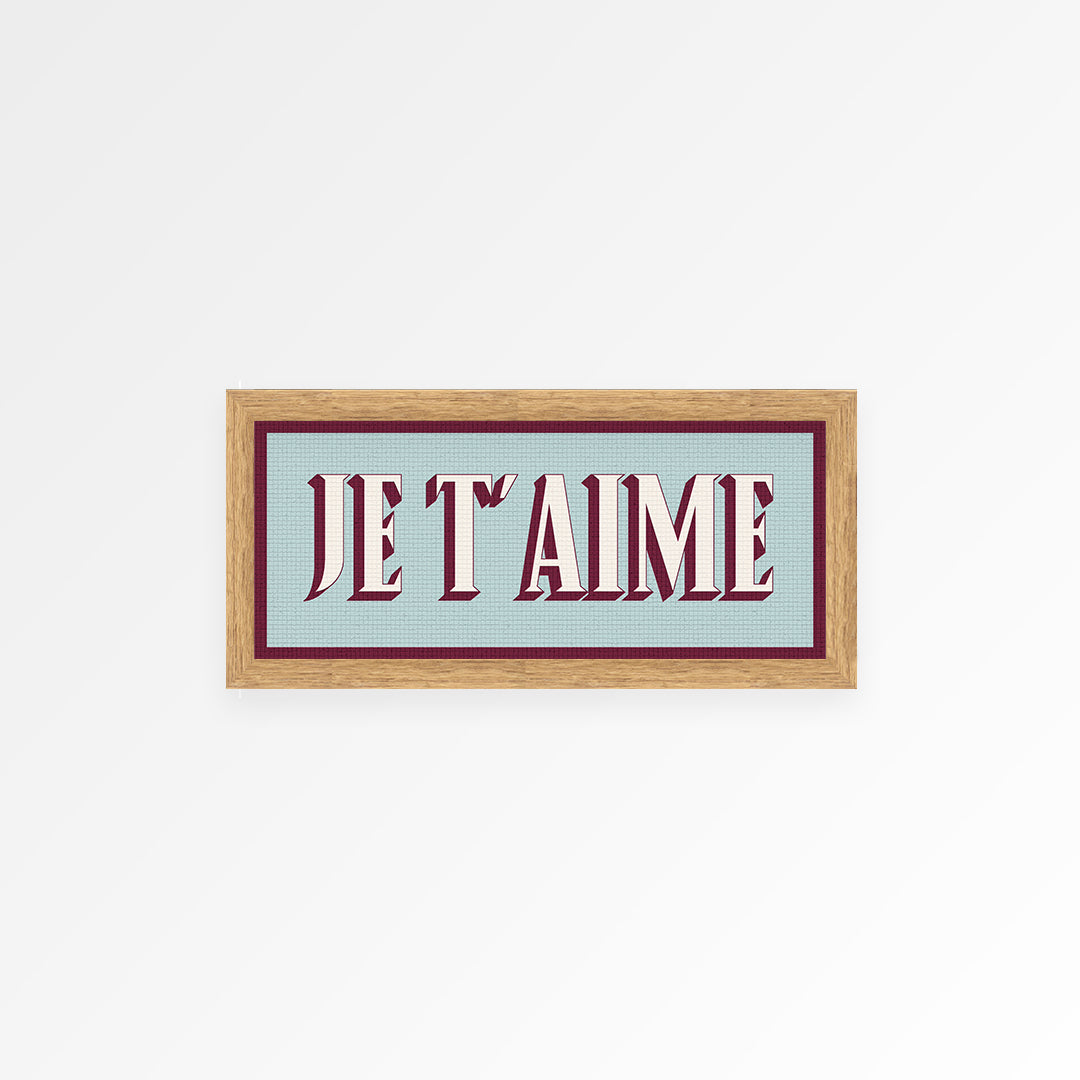 Je T'aime Panoramic Framed Print