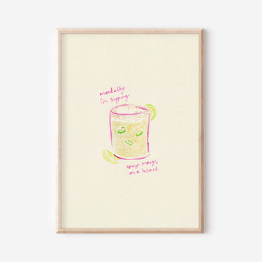 Sippin Spicy Margs Hand Painted Print