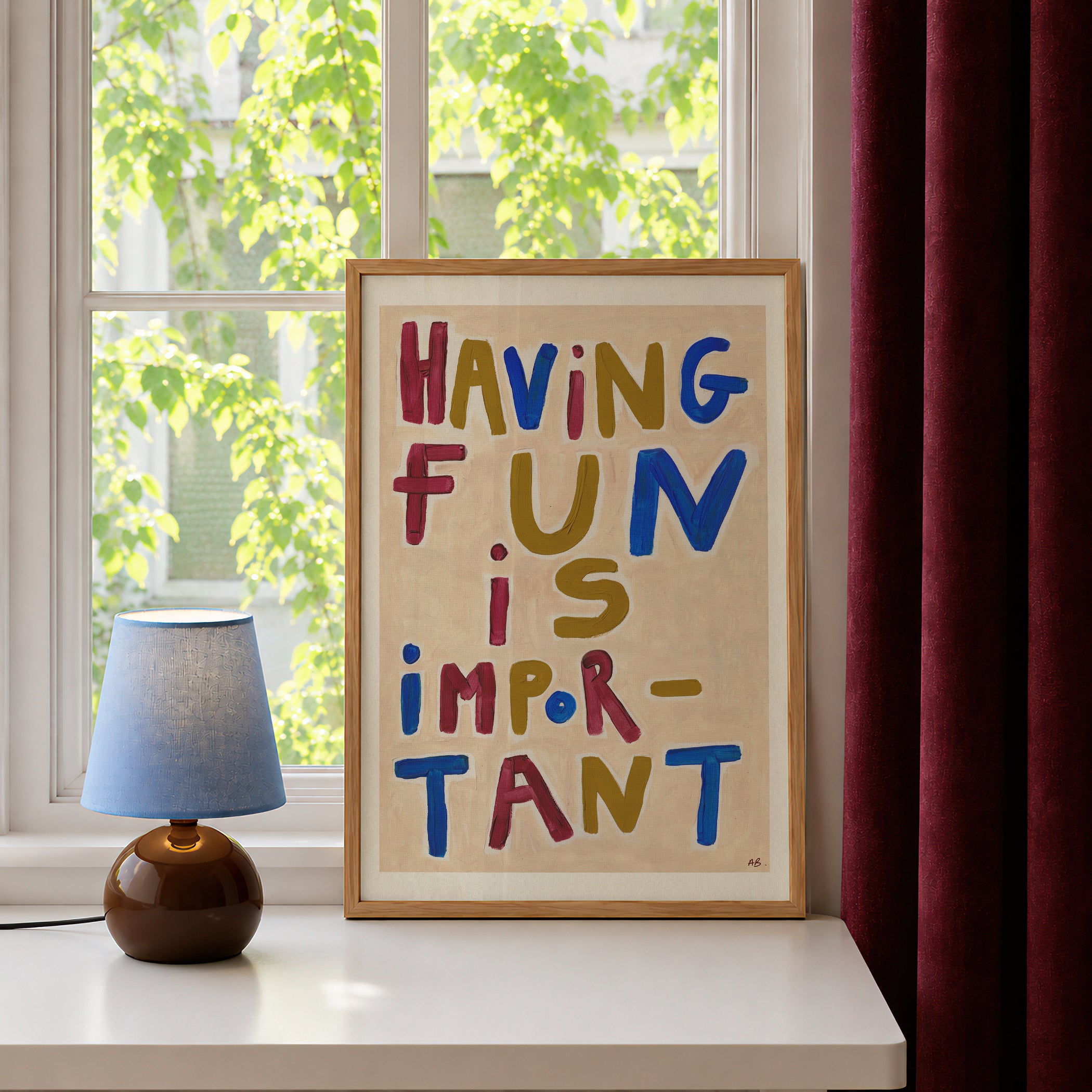 Have Fun Hand Painted Print