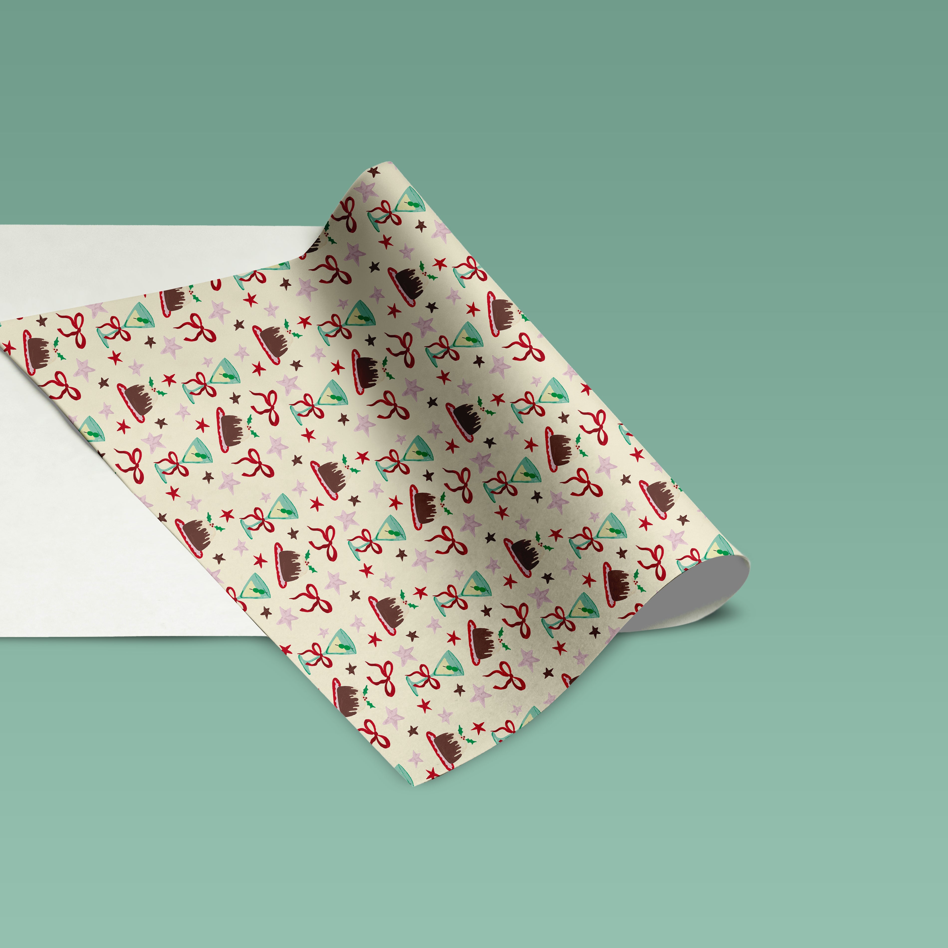 Christmas Pudding Wrapping Paper