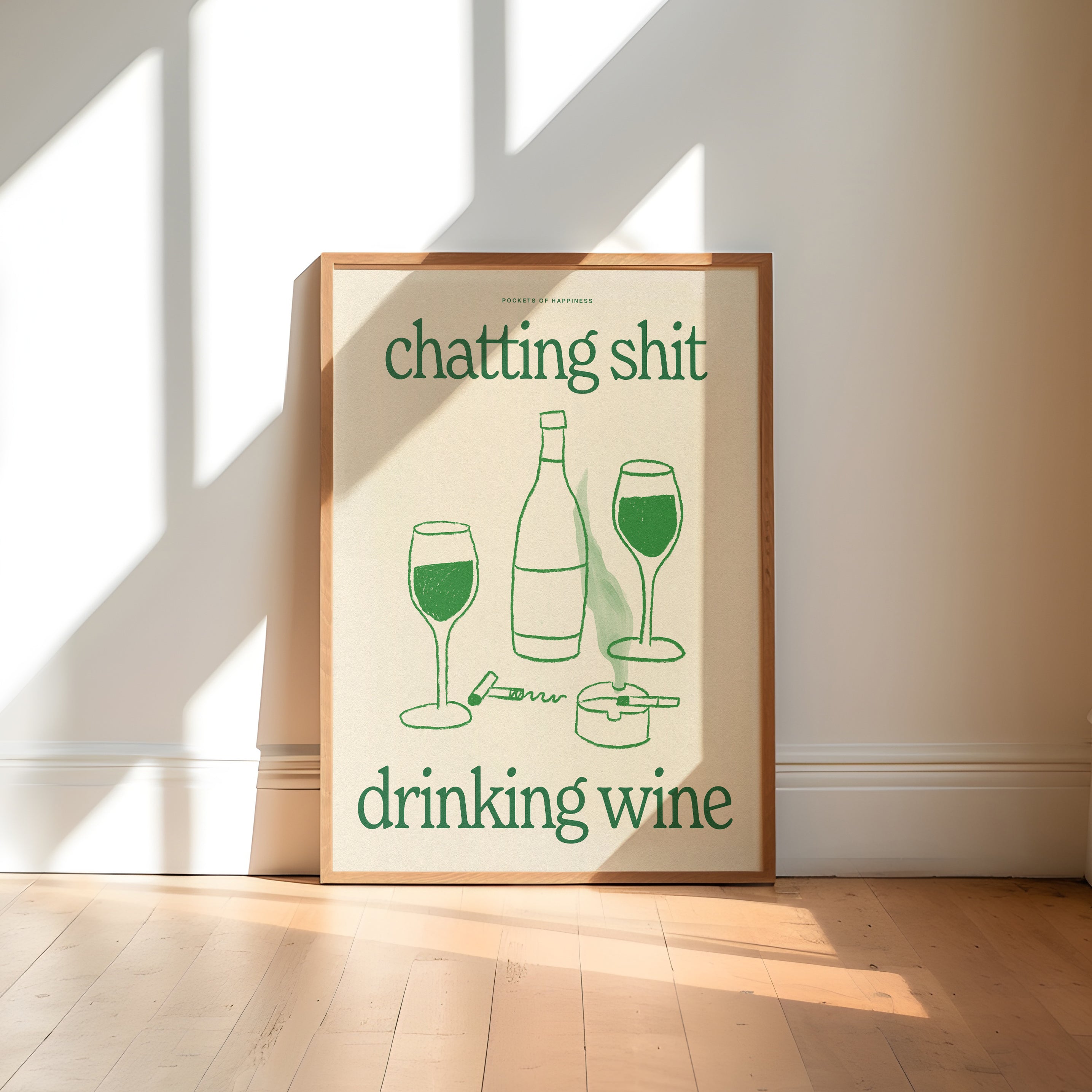 Chatting Shit Drinking Wine Print | STUDIO SALE