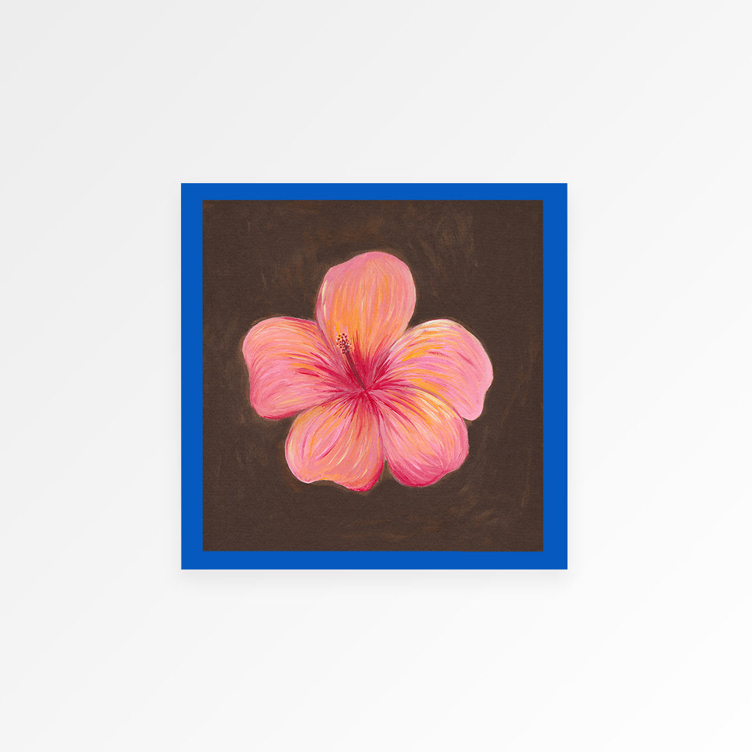 Hibiscus Flower Hand Painted Art Print