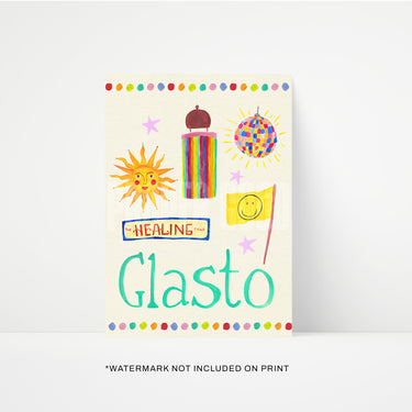 Glasto Trinket Hand Painted Print