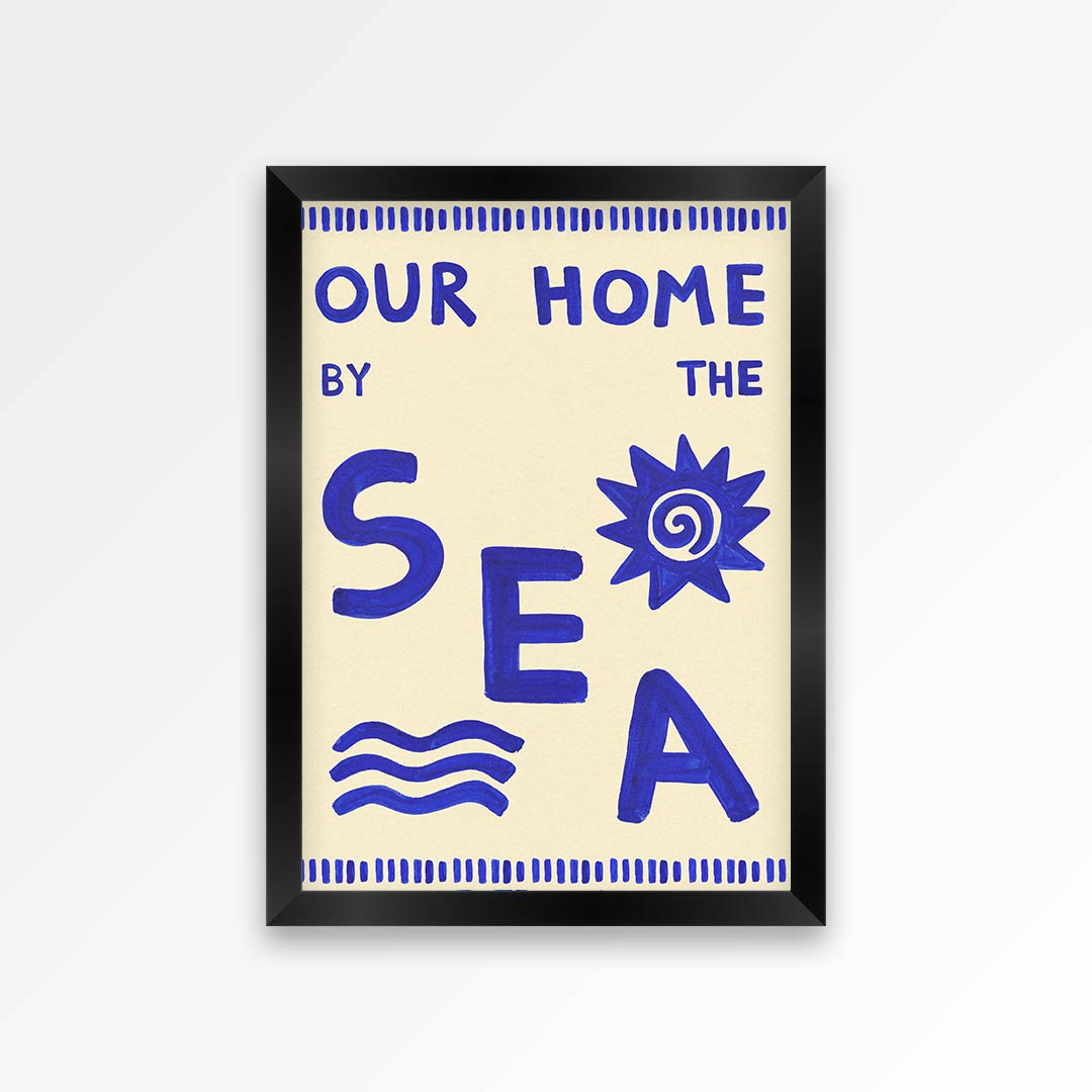 Our Home By The Sea Hand Painted Print