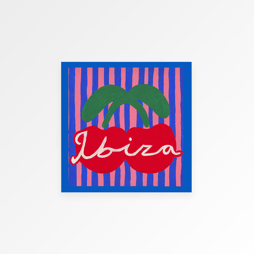 Ibiza Cherry Hand Painted Art Print