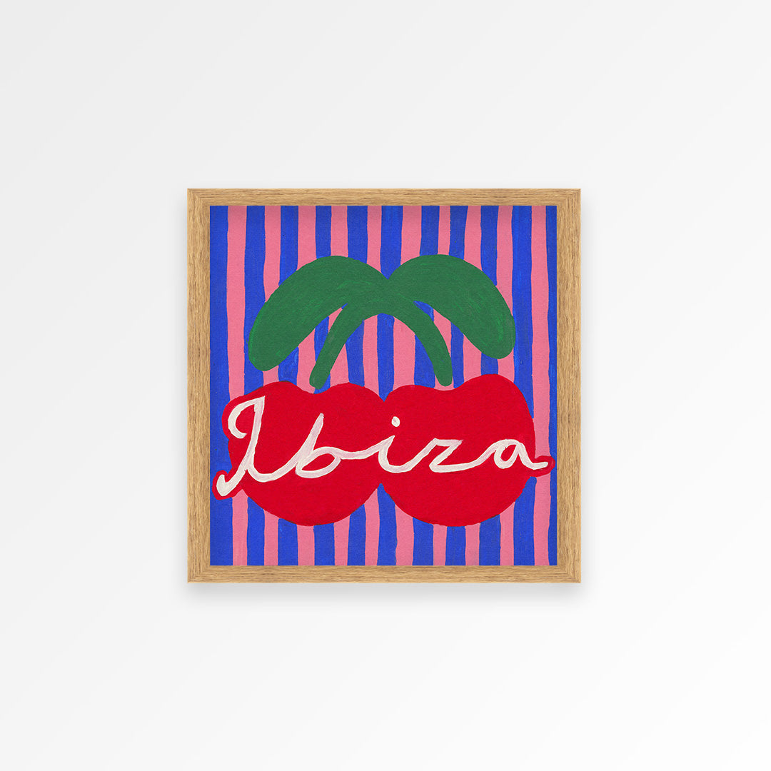 Ibiza Cherry Hand Painted Art Print