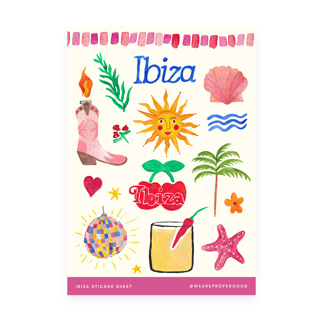 IBIZA STICKER SHEET