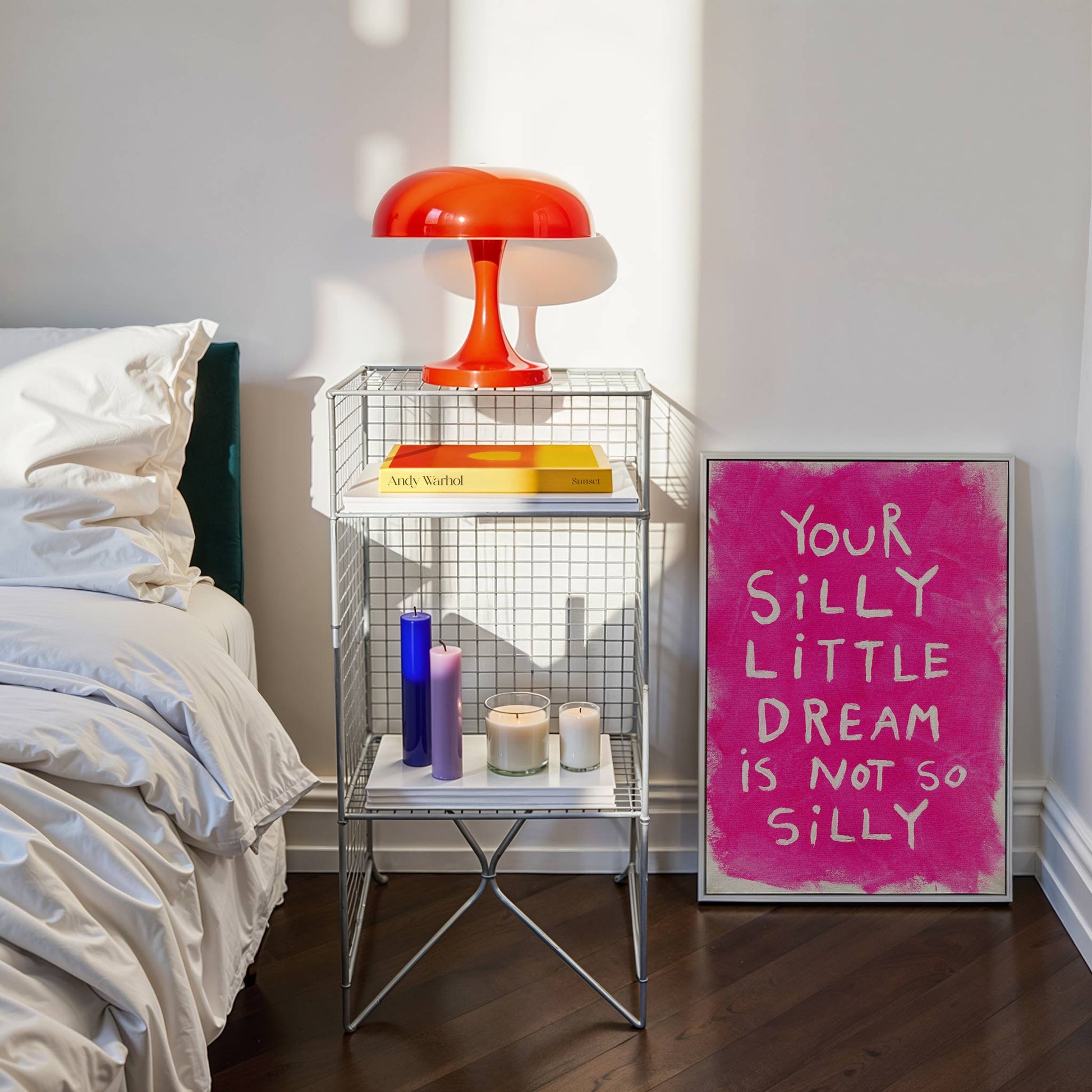 Silly Little Dream Quote Hand Painted Print