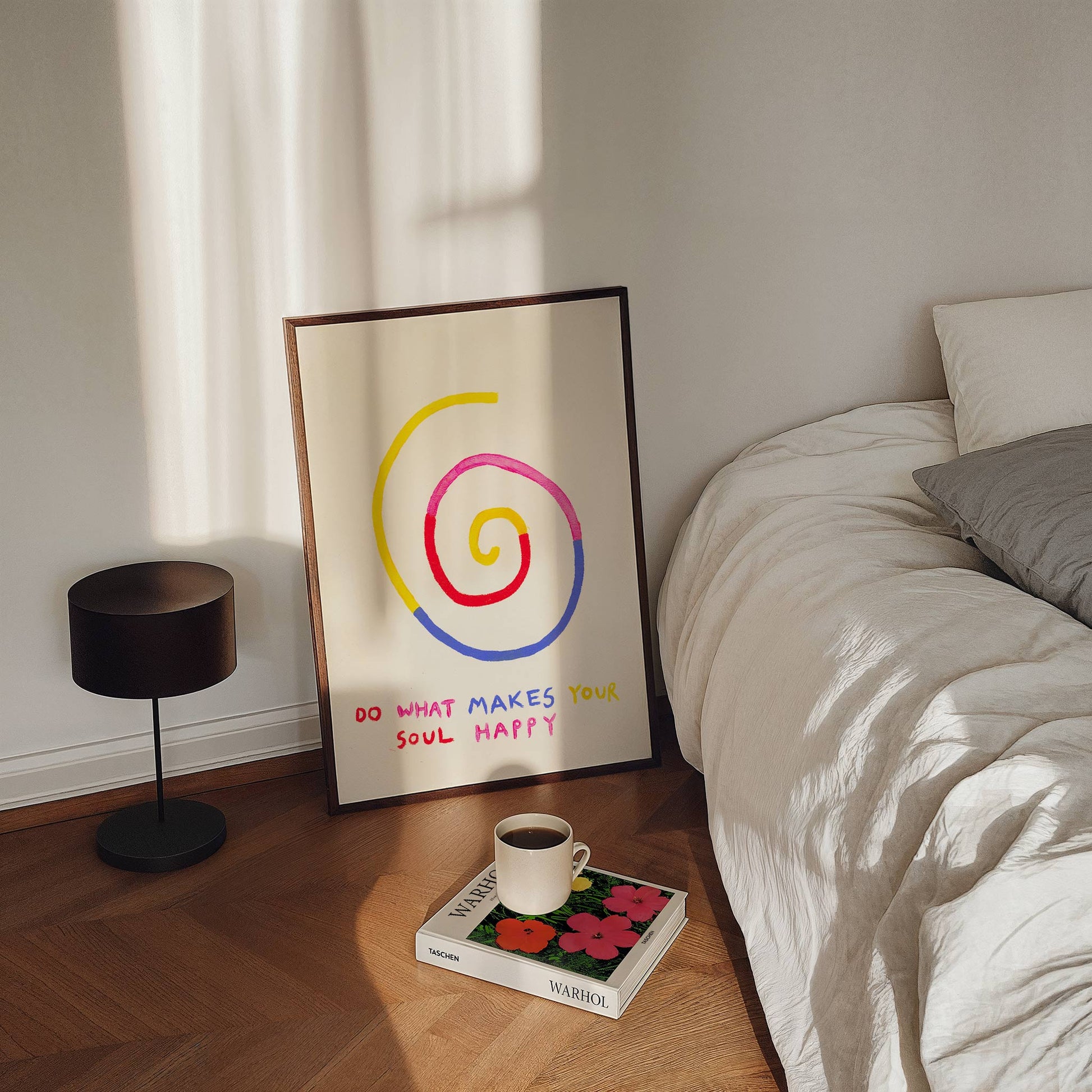 Make Your Soul Happy Quote Hand Painted Print