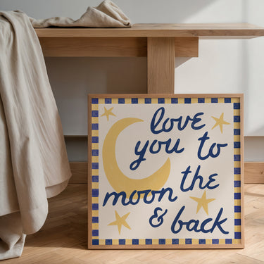 Love You To Moon And Back Kids Print