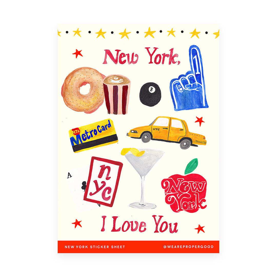 NEW YORK STICKER SHEET