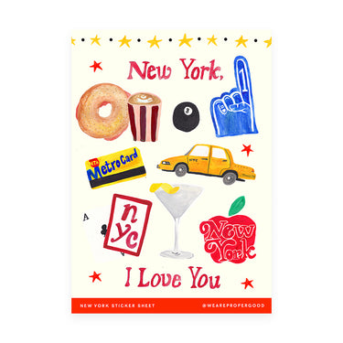 NEW YORK STICKER SHEET