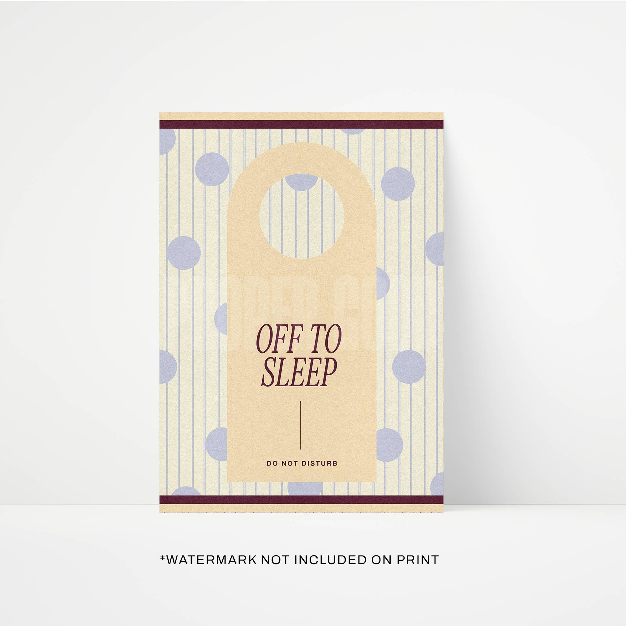 Off To Sleep Print