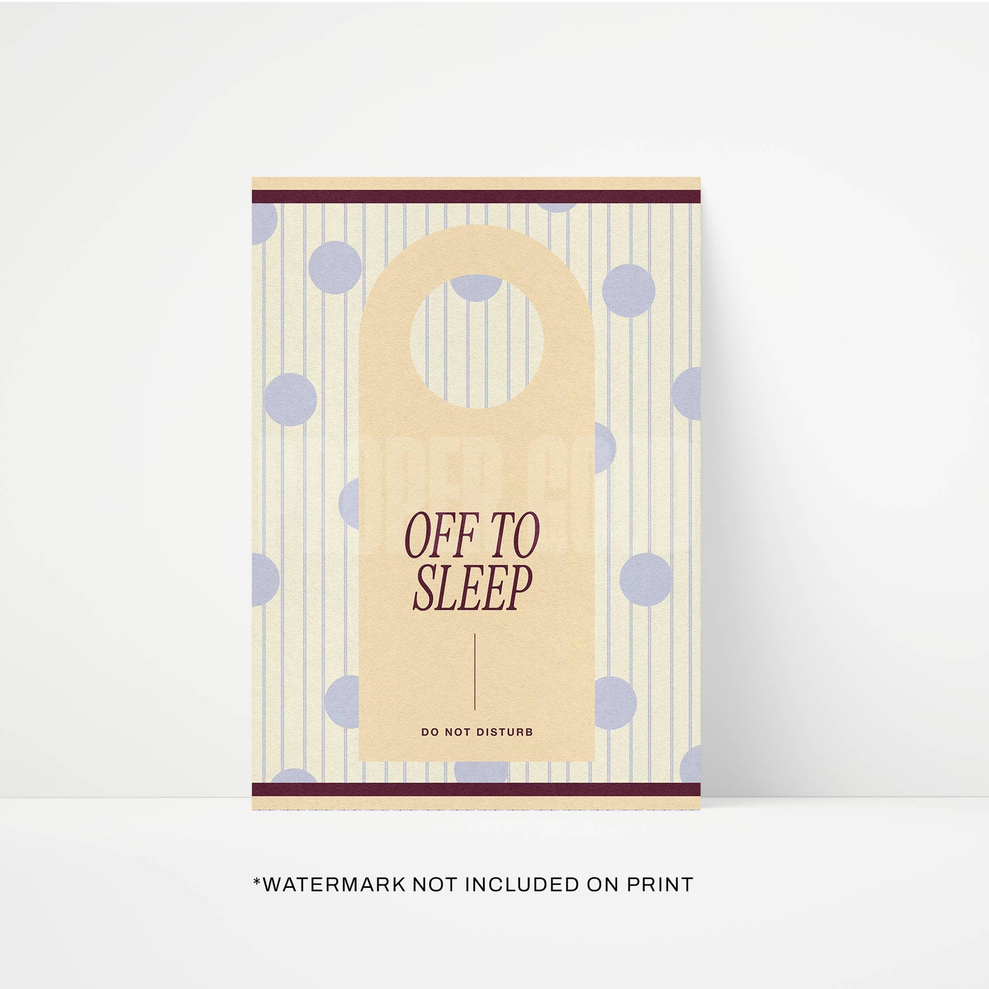Off To Sleep Print