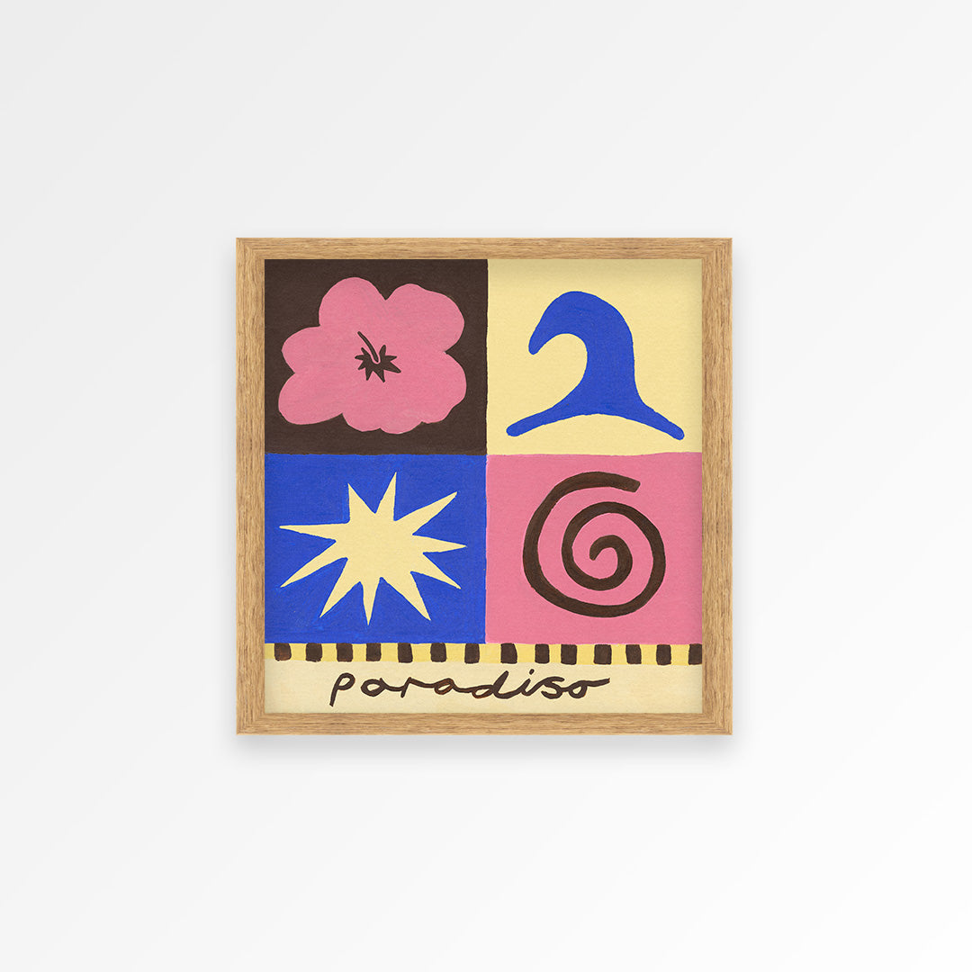 Paradiso Hand Painted Art Print
