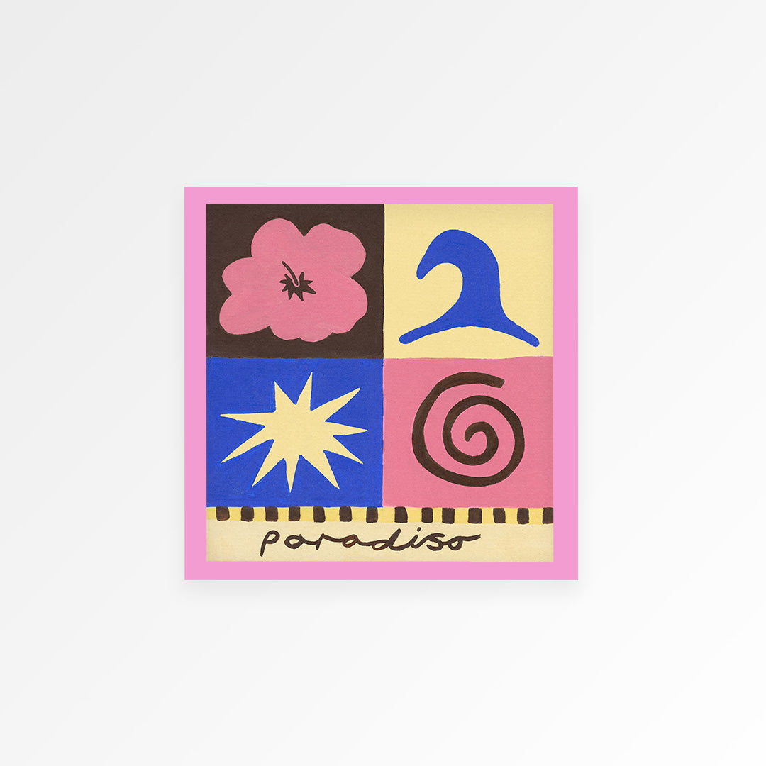 Paradiso Hand Painted Art Print
